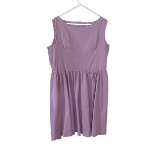 Lindy Bop Women's Purple Lavender Cap Sleeve Rockabilly Dress - 4XL